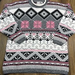 Vintage 80s Sweater Fair Isle By Cut 4 U One Size Fits All
